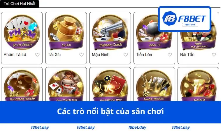 Các trò nổi bật của sân chơi