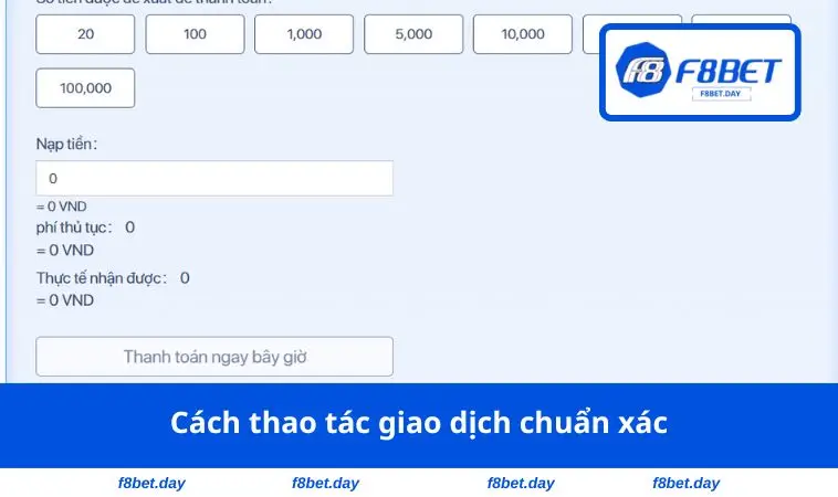 Cách thao tác giao dịch chuẩn xác