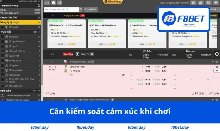 Cần kiểm soát cảm xúc khi chơi