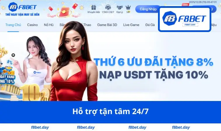 Hỗ trợ tận tâm 24/7