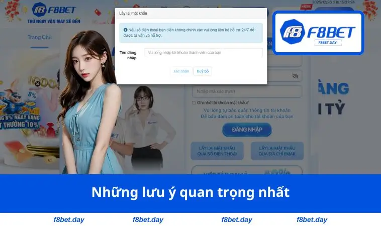 Những lưu ý quan trọng nhất