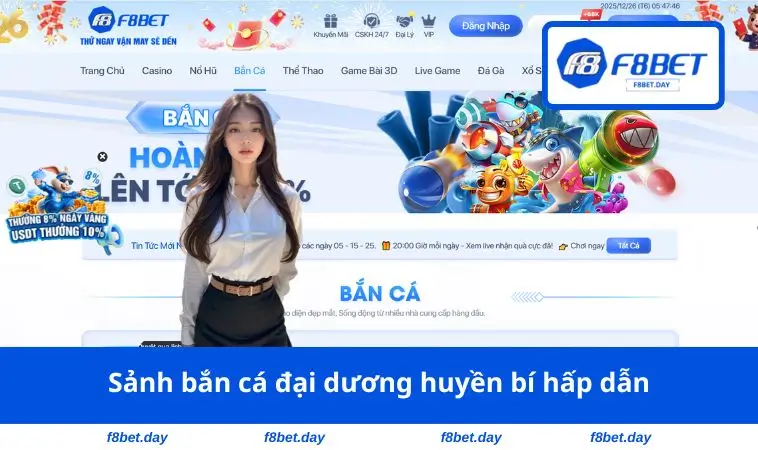Sảnh bắn cá đại dương huyền bí hấp dẫn